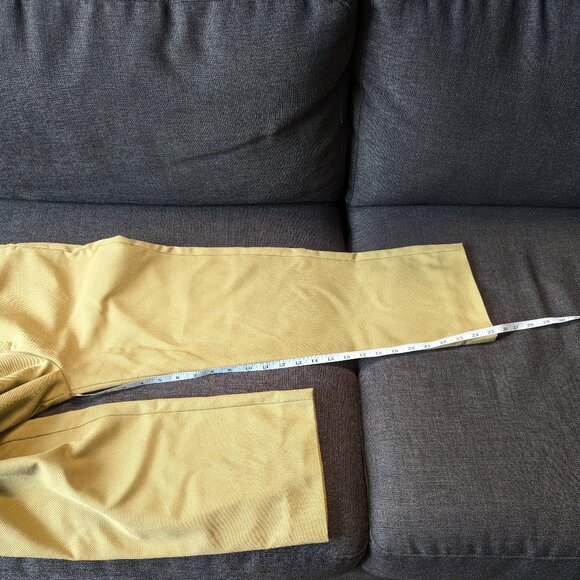 Toteme Mustard Yellow Cotton Twill High Waisted Wide Leg Pants XS - Picture 13 of 14